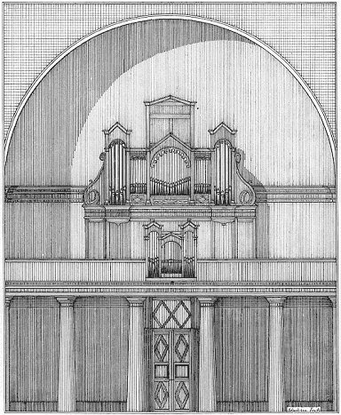 Vue géométrale dans le bâtiment.